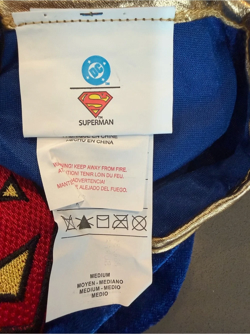 Supergirl Childs Halloween Costume Dress Medium Rubies Superhero DC Comics
